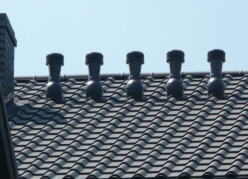система выхода вентиляции на крыше