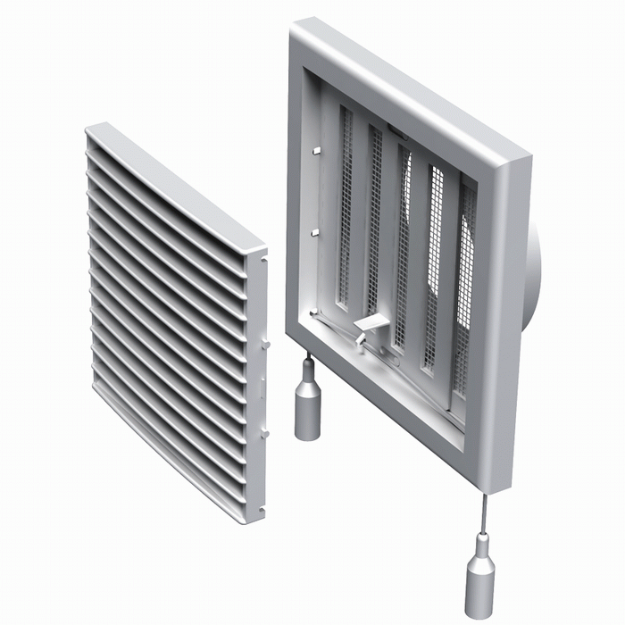 Вентиляционные решетки с регулируемыми жалюзи: металлические .